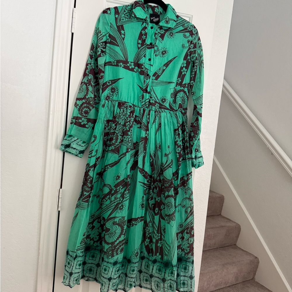 Mimi Liberte Green Long Sleeve Dress Size Small